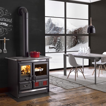 Cocina de leña Rosa L 5.0 Steel - Imagen 1