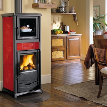 Termoestufa de leña con horno Termorossella Plus Forno DSA 4.0 - Imagen 1